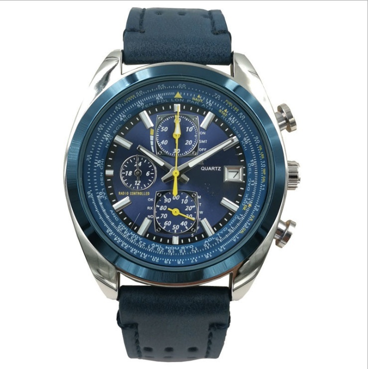 Reloj de Aviador Militar Solar para Hombre – Cristal de Zafiro y Sumergible 20 Bar