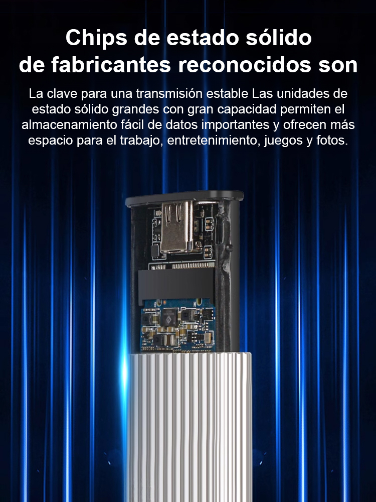 gran capacidad SSD portátil y mini con conexión Type-C
