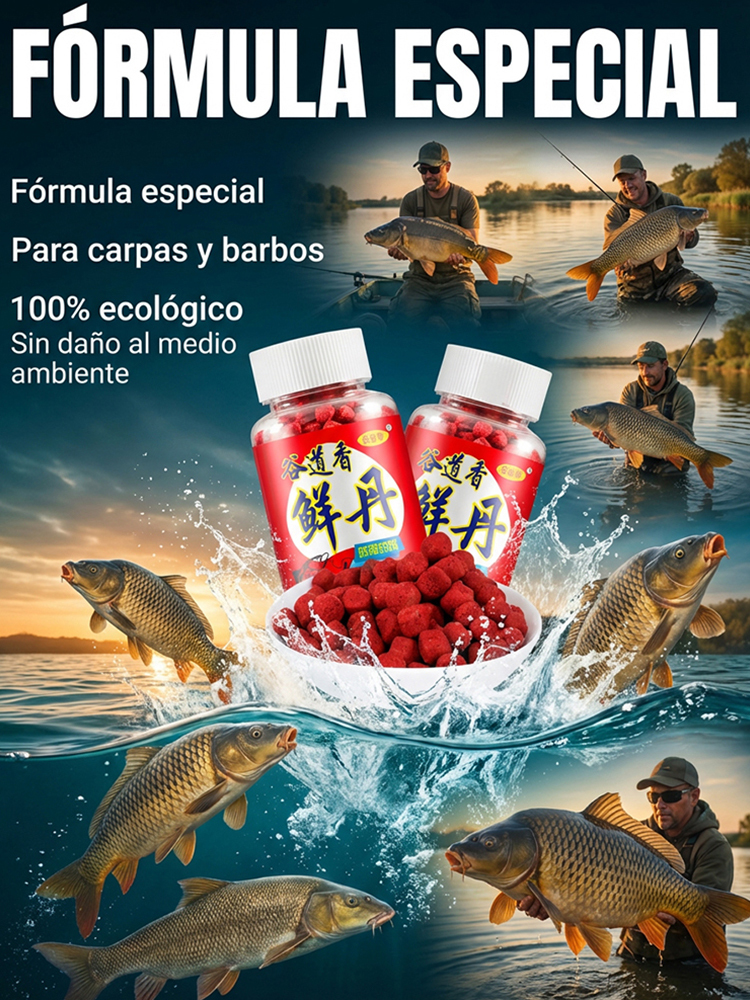 【En unos segundos un pez】Cebo para peces en gránulos de proteína animal fresca para personas perezos