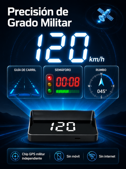 HUD Inteligente para Coche con Alerta de Radares - Instalación USB (50% Dto.)