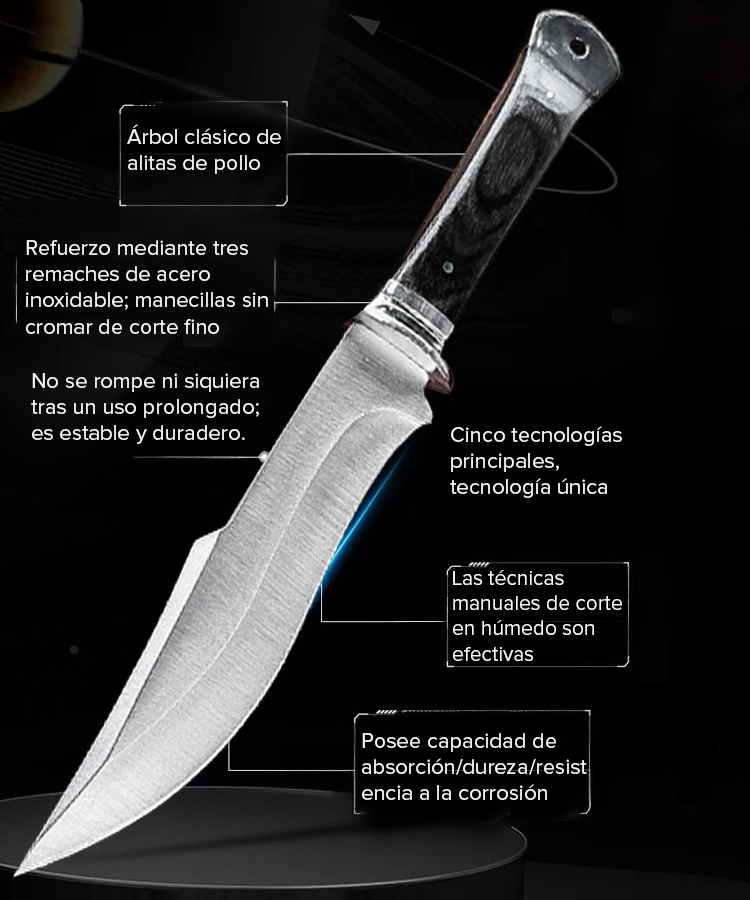 Cuchillo Multifuncional Definitivo para Chef yAventura | Filo Eterno Garantizado