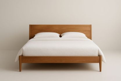 Lit double en bois 200x150×90 cm