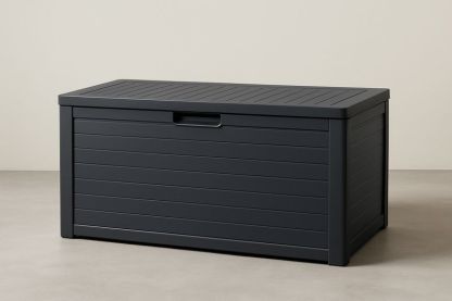 Coffre de Rangement Extérieur Polypropylène Anthracite 140x60x68cm