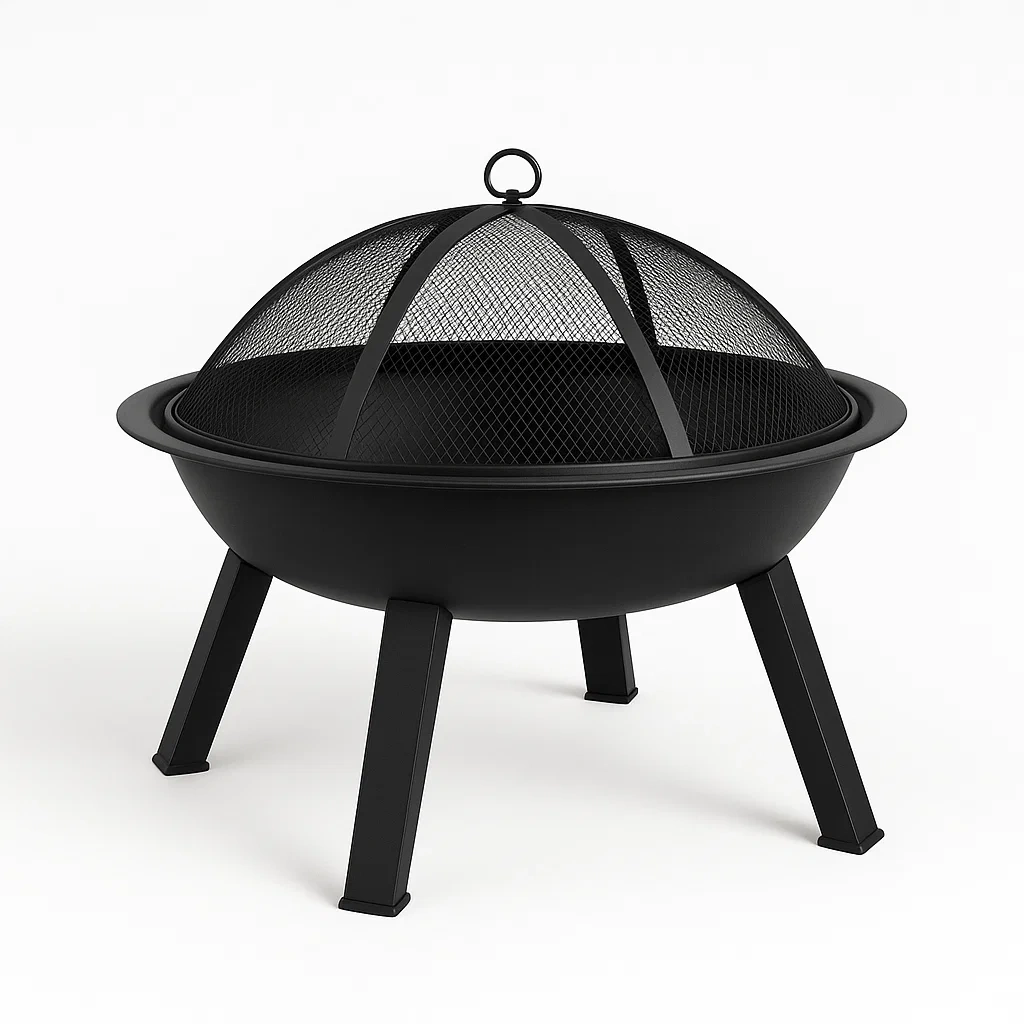 Brasero en métal noir diamètre 70 cm