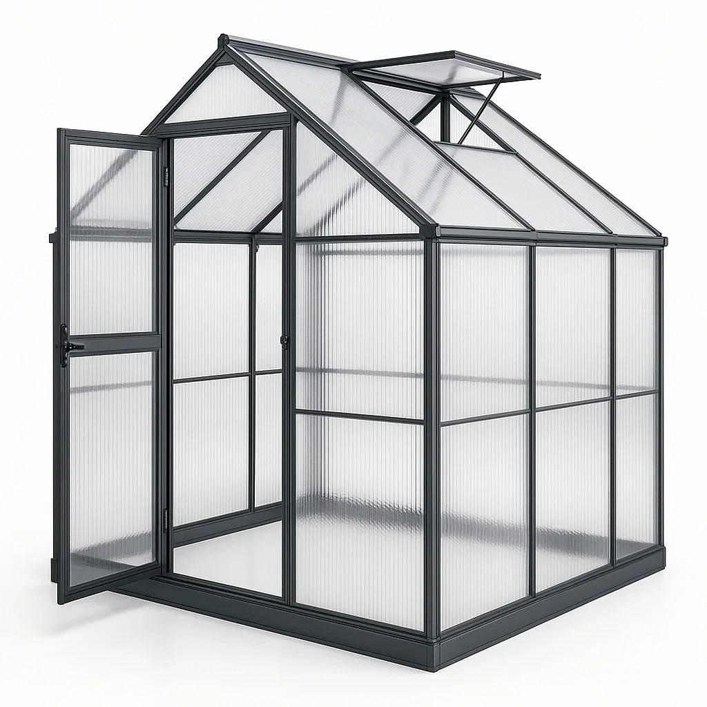 Serre en aluminium et polycarbonate 190x250x195 cm