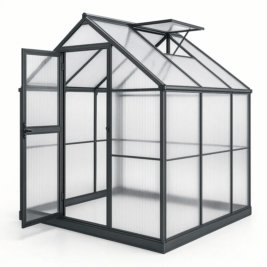 Serre en aluminium et polycarbonate 190x250x195 cm