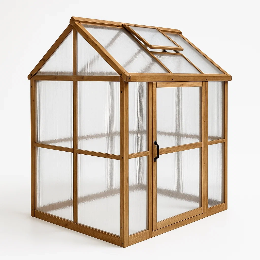 Serre en bois et polycarbonate 150x120x180 cm