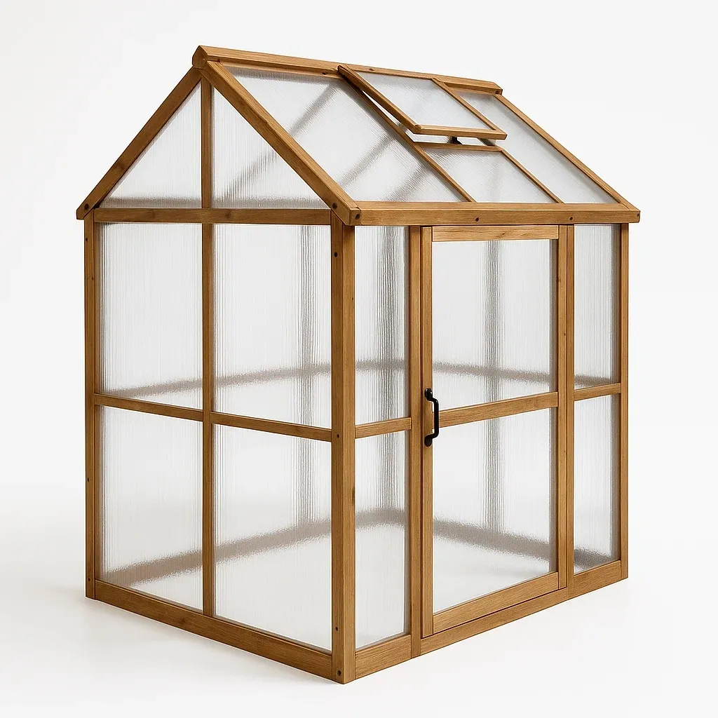 Serre en bois et polycarbonate 150x120x180 cm