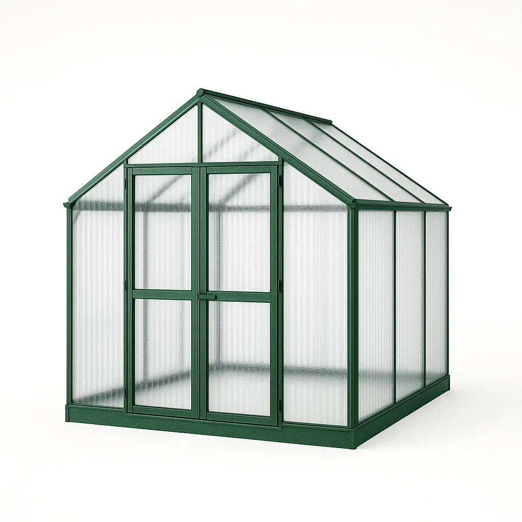 Serre en aluminium et polycarbonate