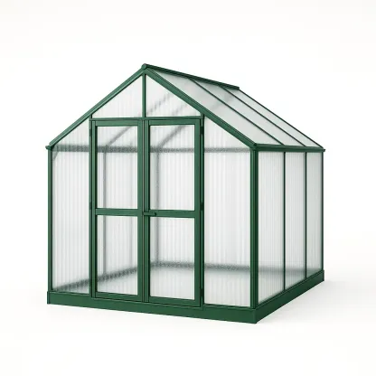 Serre en aluminium et polycarbonate