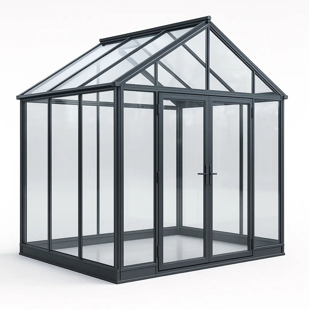 Serre en aluminium et verre trempé