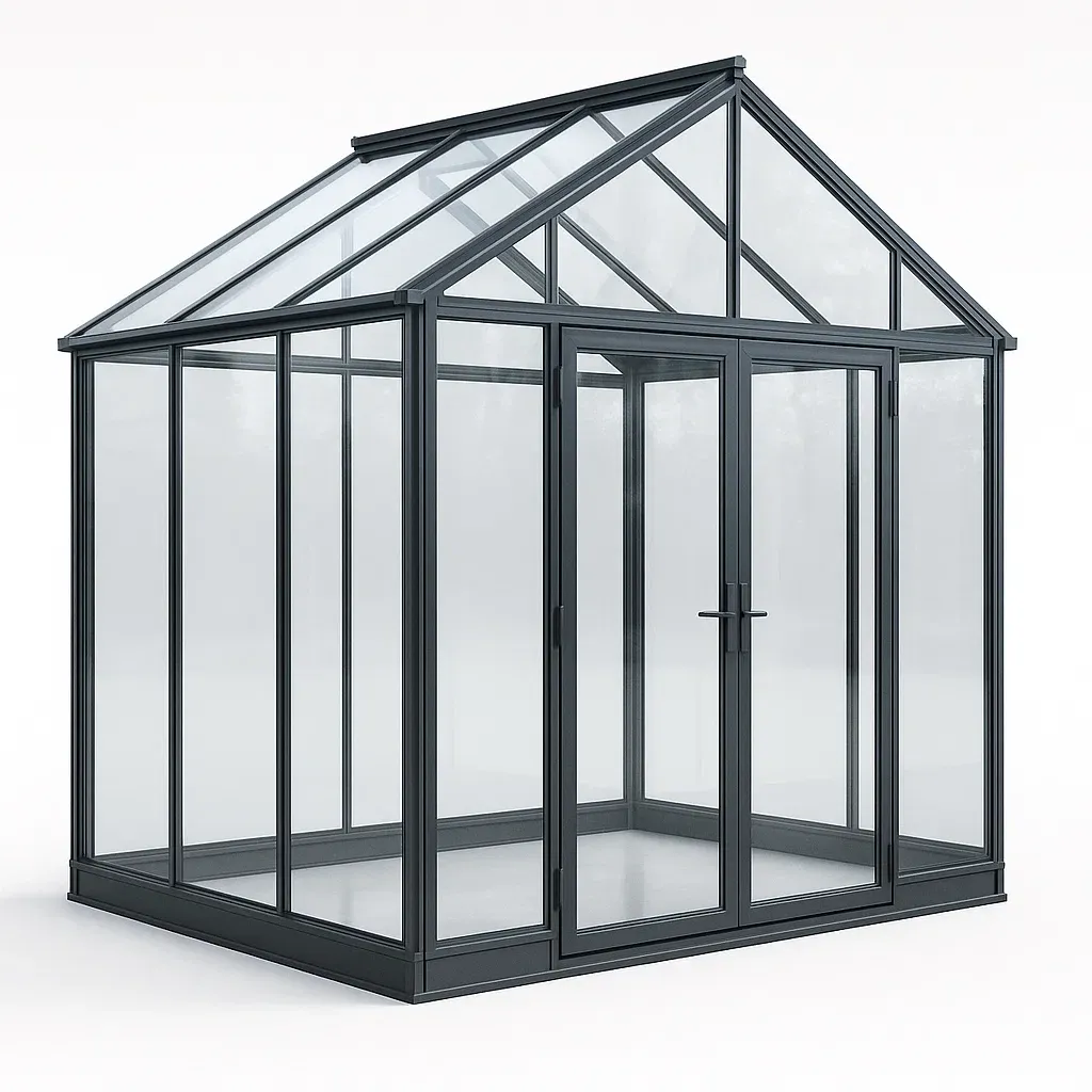 Serre en aluminium et verre trempé