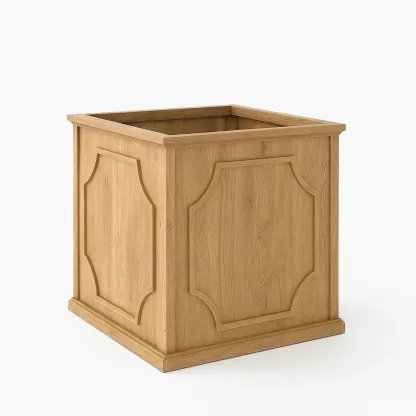 Pot de fleur en bois de chêne massif 40x40x40 cm