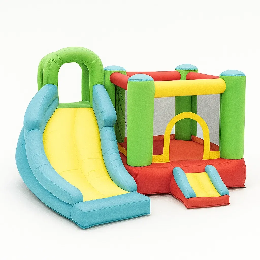 Château gonflable avec toboggan en PVC multicolore