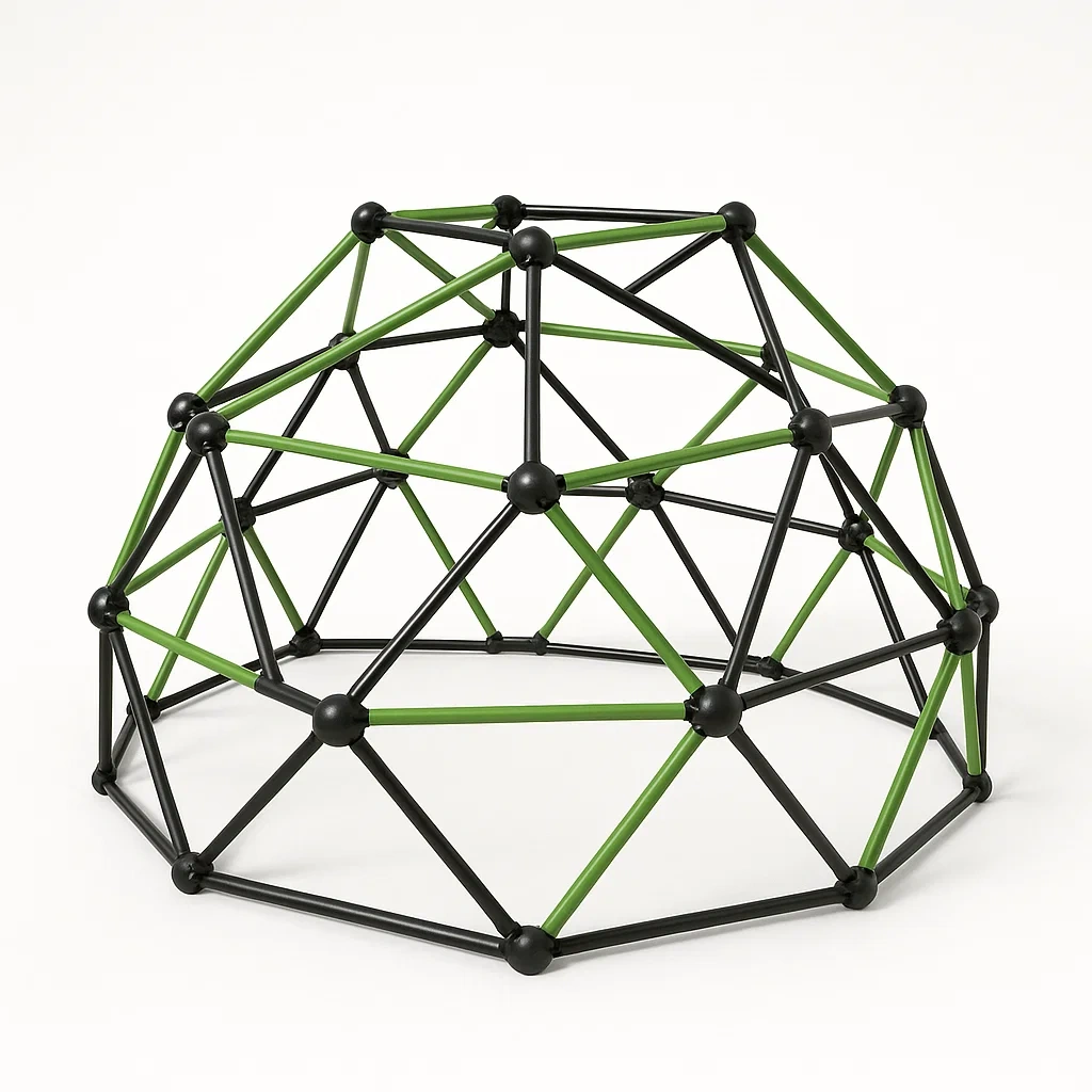 Équipement d'escalade pour enfants en acier noir et vert diamètre 240 cm