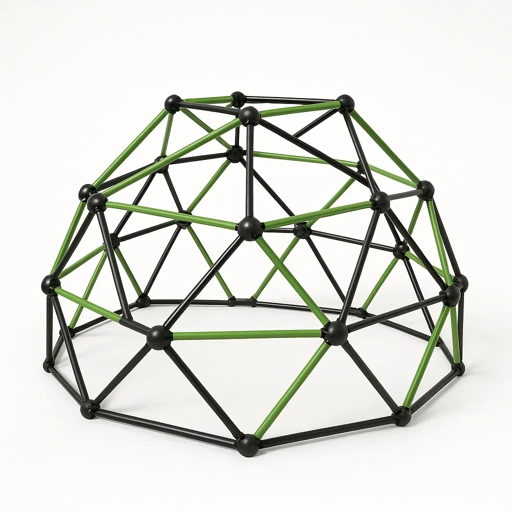 Équipement d'escalade pour enfants en acier noir et vert diamètre 240 cm