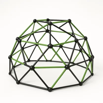 Équipement d'escalade pour enfants en acier noir et vert diamètre 240 cm