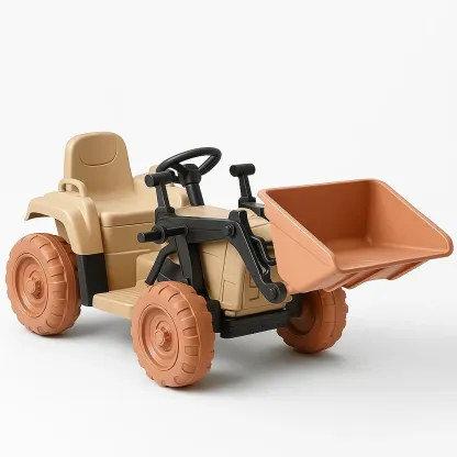 Véhicule pour enfant en plastique beige et marron 90x32x41 cm