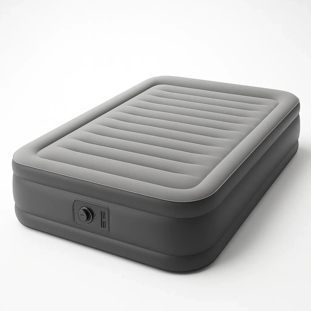 Matelas pneumatique en PVC gris 191x99x47 cm