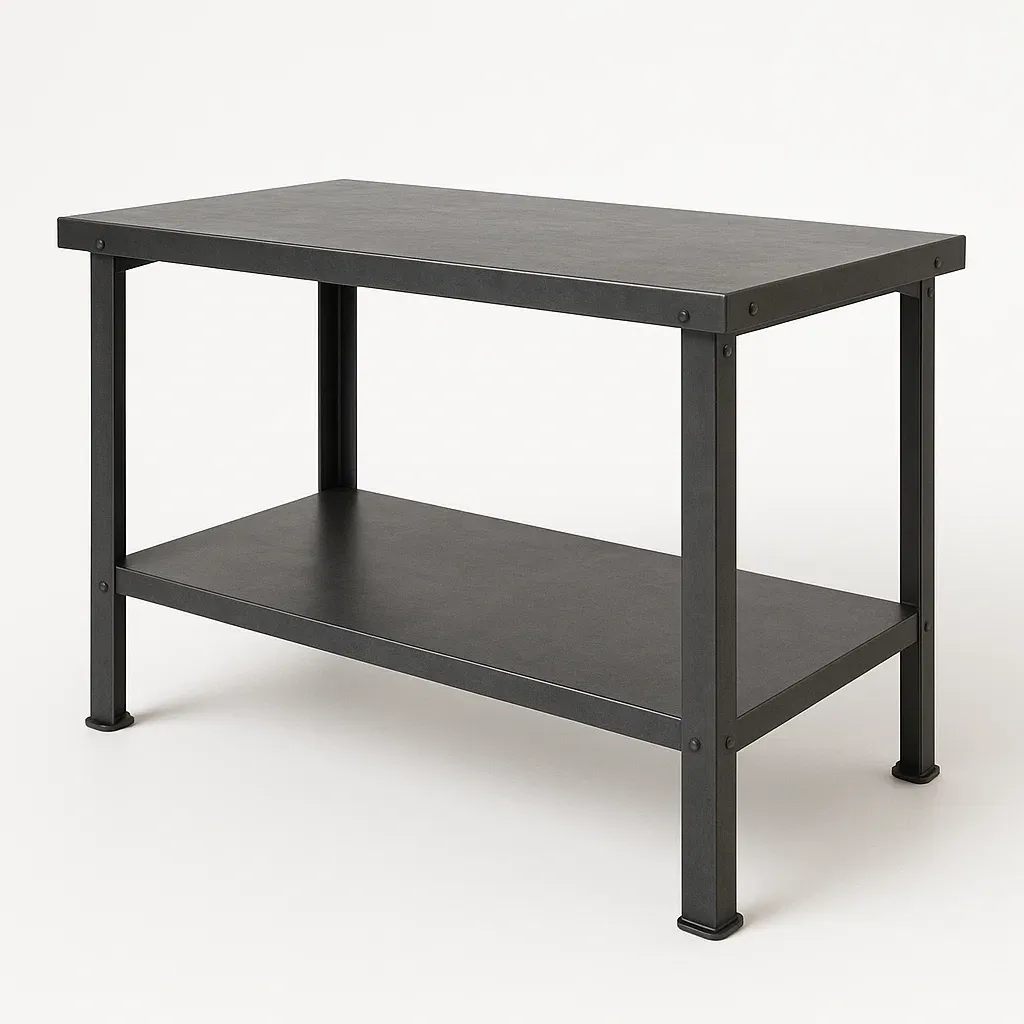 Établi en métal avec étagère 120 cm x 60 cm x 90 cm
