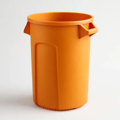 Poubelle en plastique polyéthylène orange