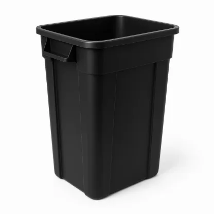 Poubelle rectangulaire en polypropylène noir