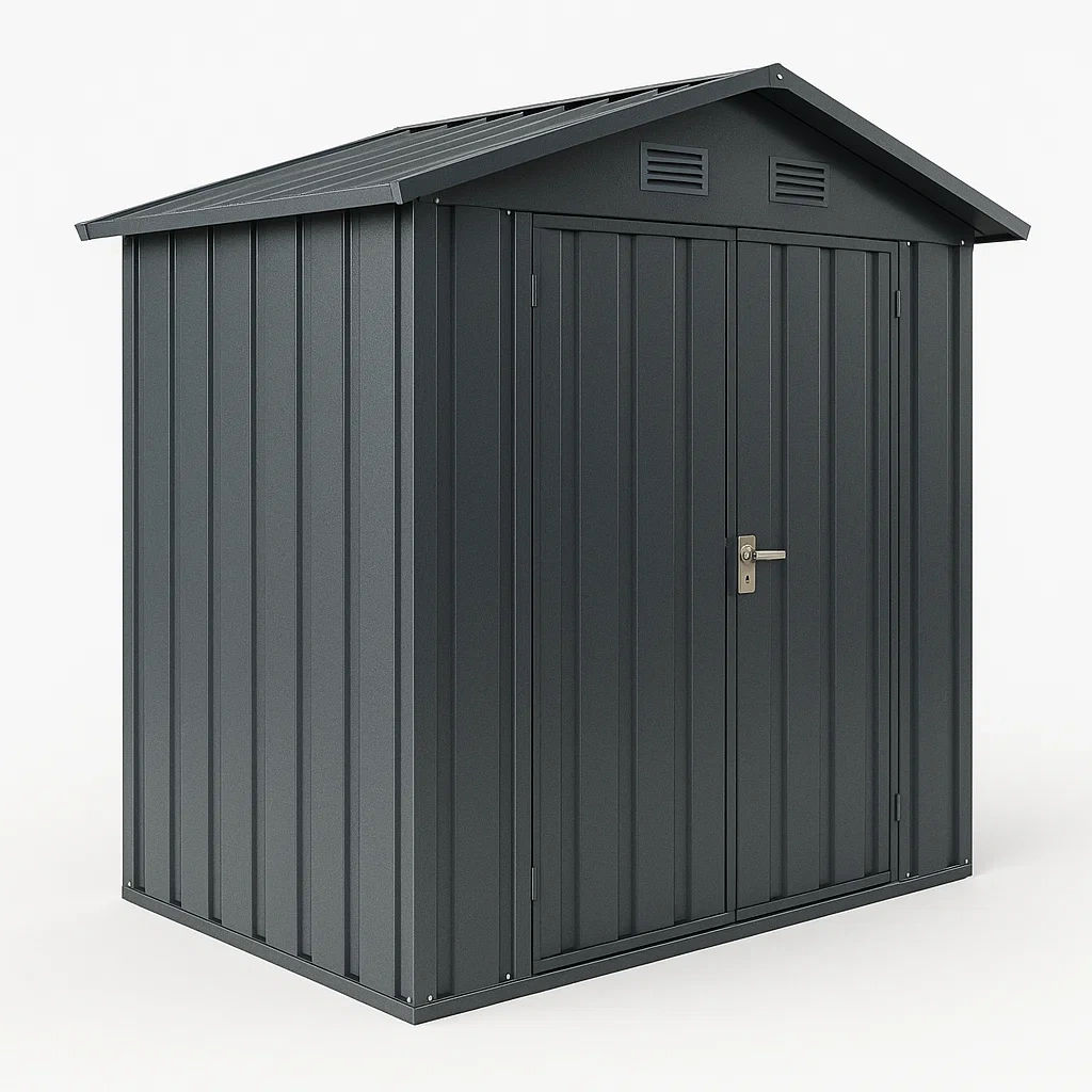Abri de jardin en acier galvanisé gris 183x119x189 cm