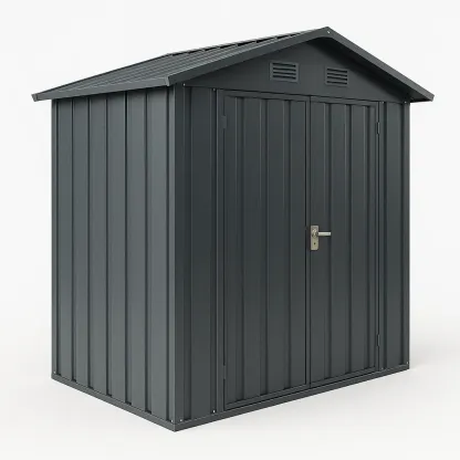 Abri de jardin en acier galvanisé gris 183x119x189 cm