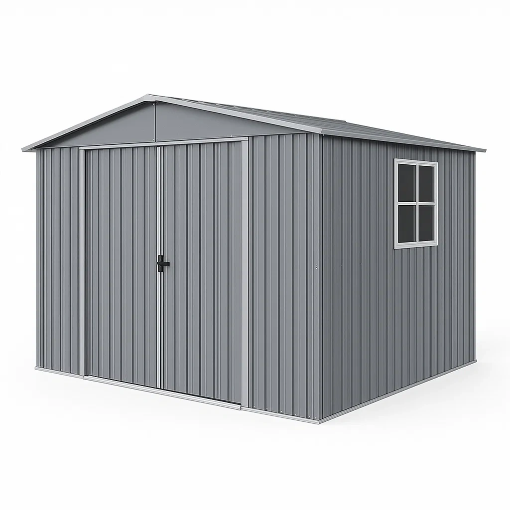 Abri de jardin en acier galvanisé avec fenêtre 213x130x173 cm