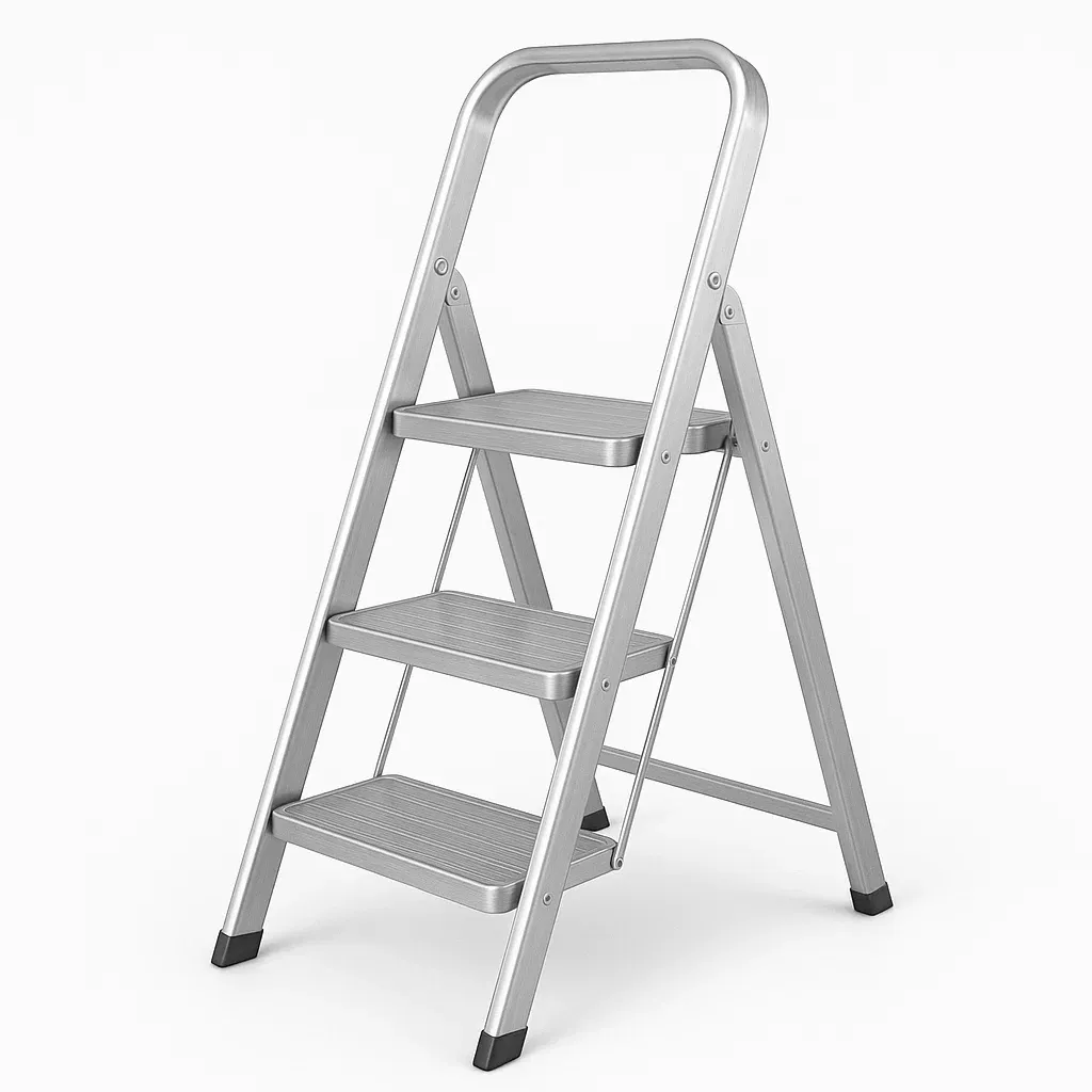 Échelle pliante en aluminium 3 marches argent