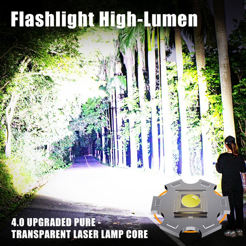 SKYFIRE Model 1209 -2800 Lumens Rechargeable LED Flashlight  &ndash; Super Bright, 3 Modes, Waterproof, with Shoulder Strap &ndash; For Camping, Emergency, and Outdoor Use
