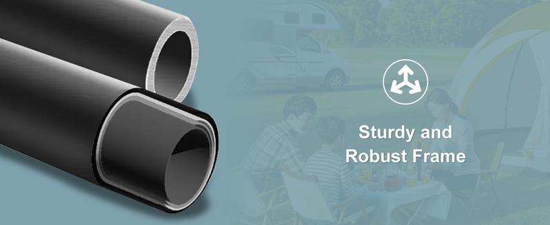 MOPHOTO Heated Double Camping Chair for 2 Person, XXL Oversized Padded Folding Loveseat with 3 Heat Levels, Portable Camping Couch Lawn Chairs for Outdoor Beach