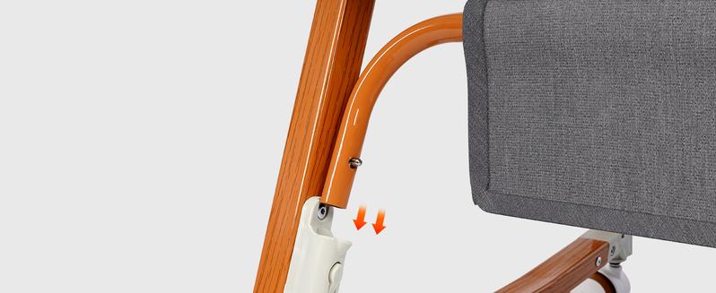 Baby Bassinet Sleeper, 6 Height Adjustable Cribs, Easy to Fold Portable Crib Side Bassinet, Swing Cradle Bed Side Sleeper with Ventilated Net&Wheels