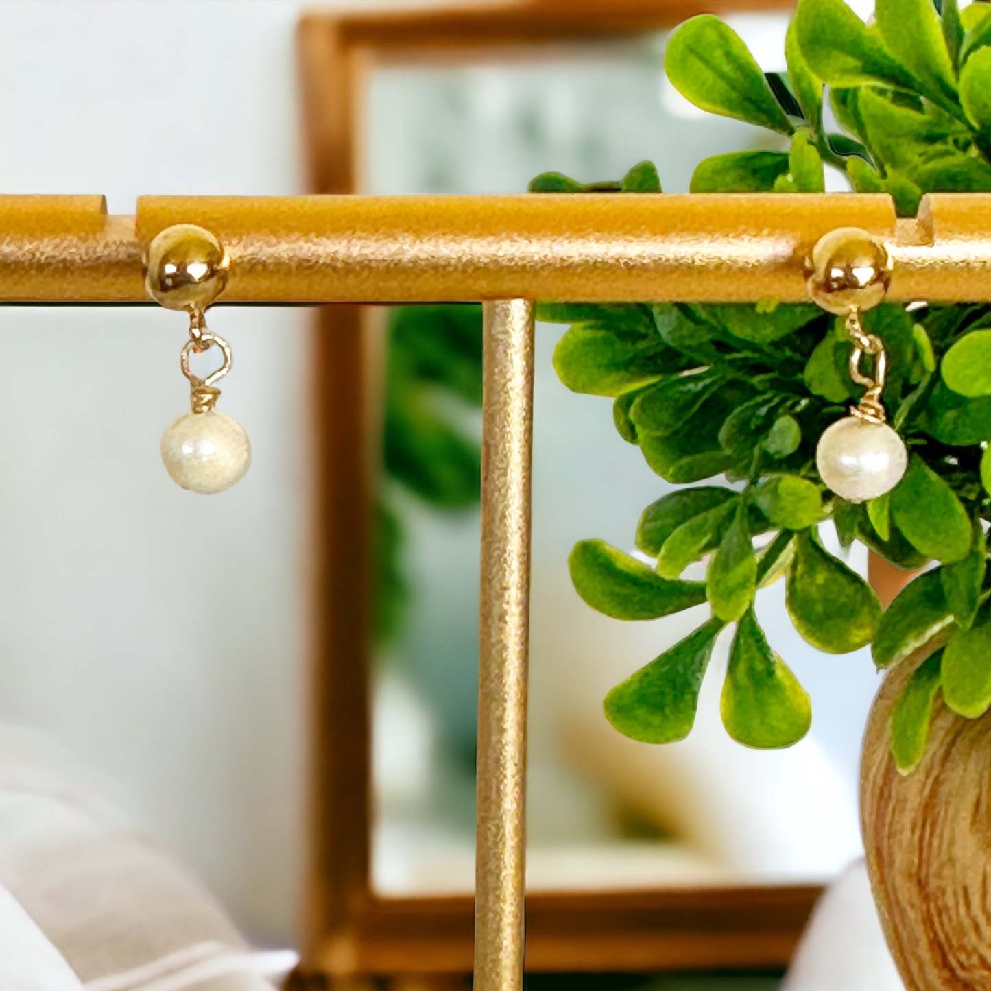 Mini édesvízi gyöngy fülbevalók