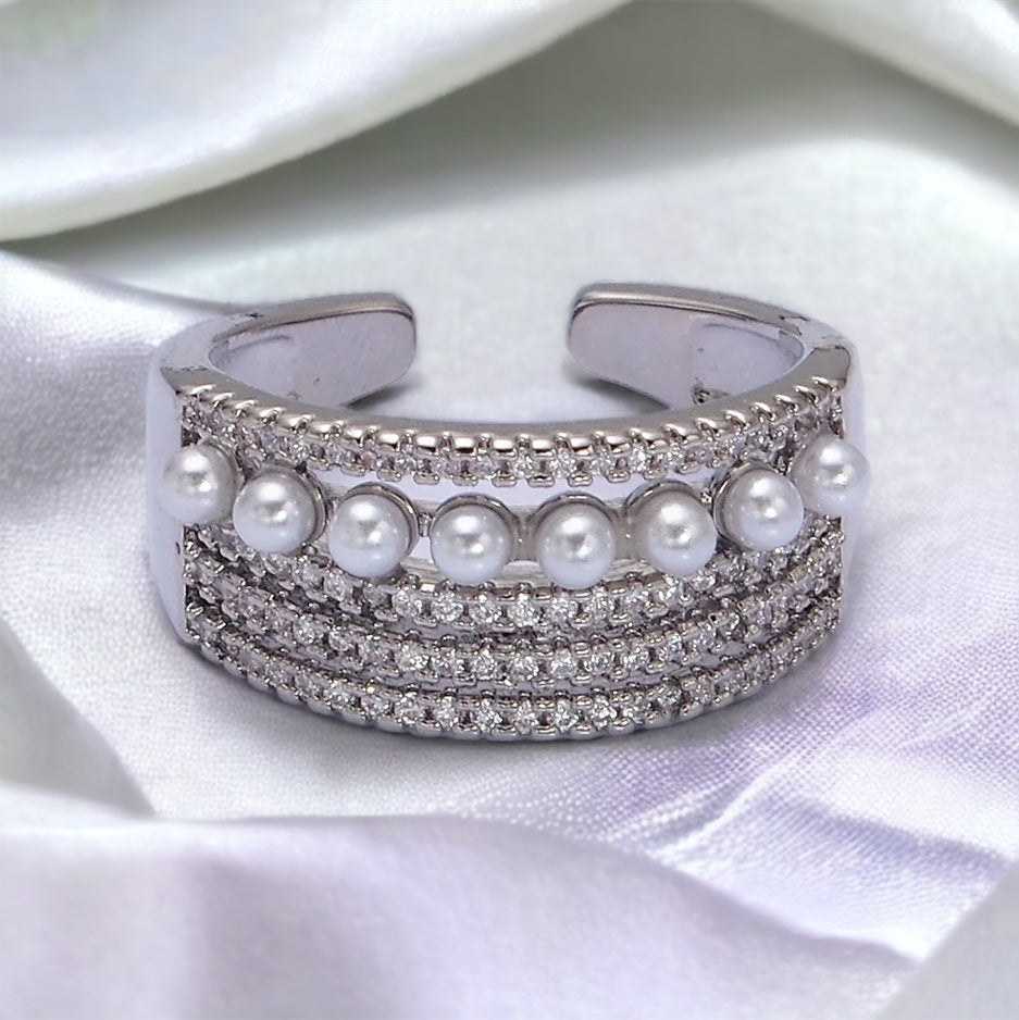 Ghita gyöngybelsővel díszített gyűrű - arany vagy ezüst