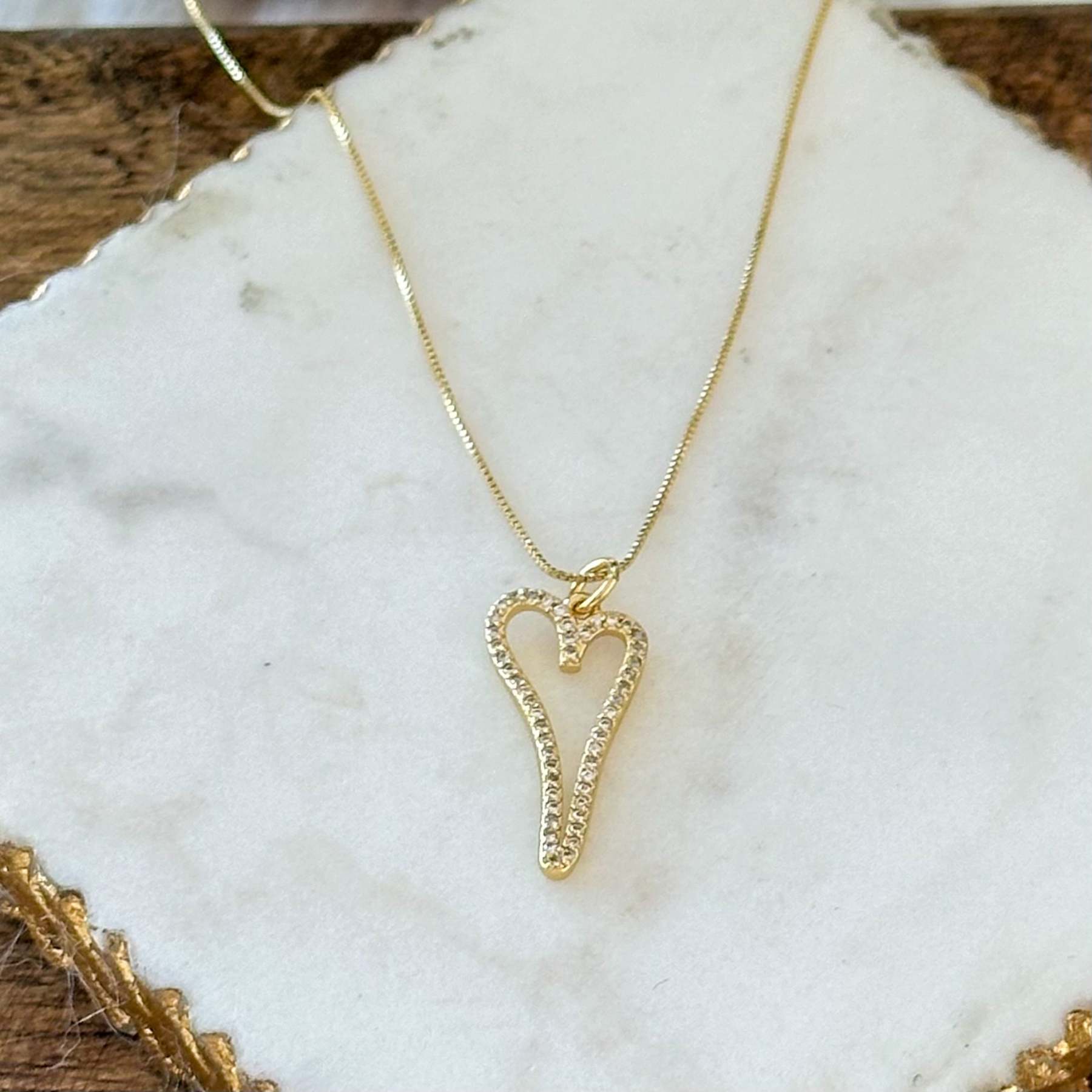 Orabella arany szív nyaklánc