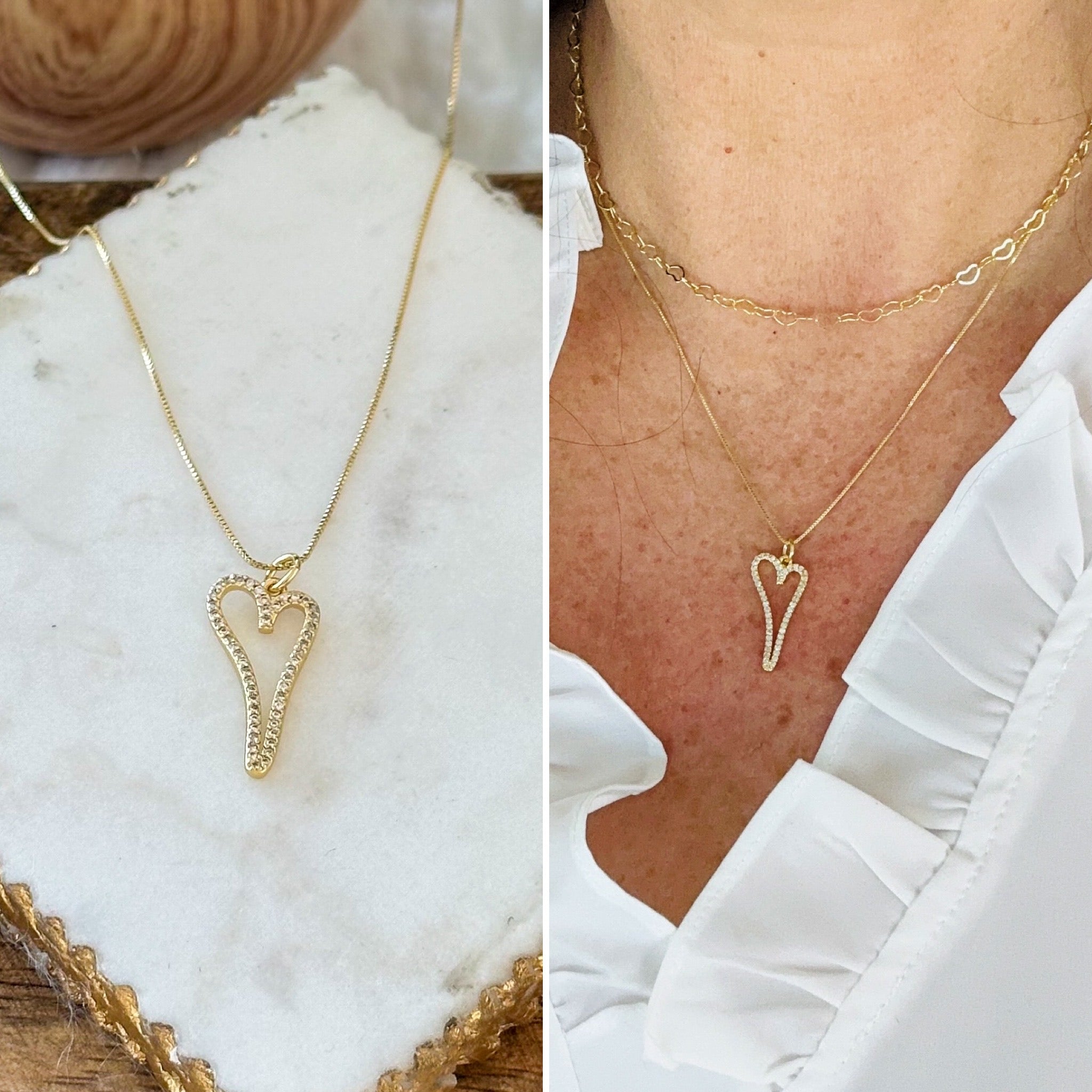 Orabella arany szív nyaklánc