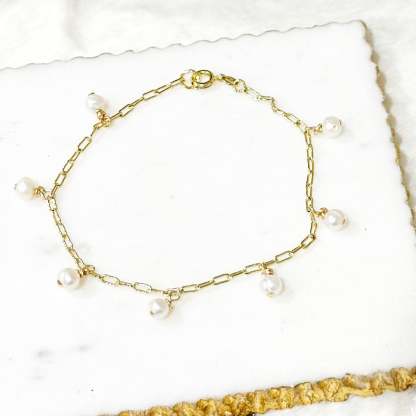 Gina mini gyöngy medál karkötő