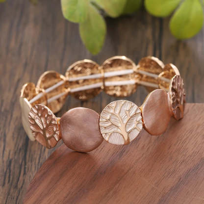 Vintage rózsaarany természet karkötő