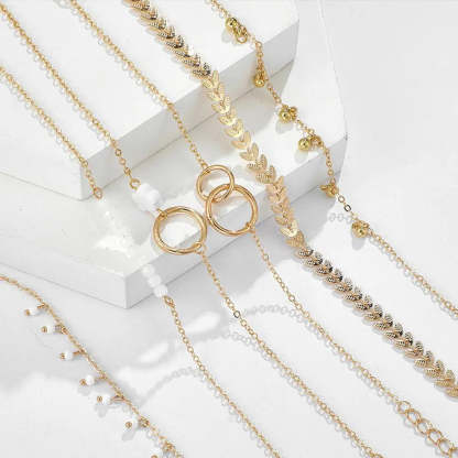 Boho karkötők csomagja aranyban