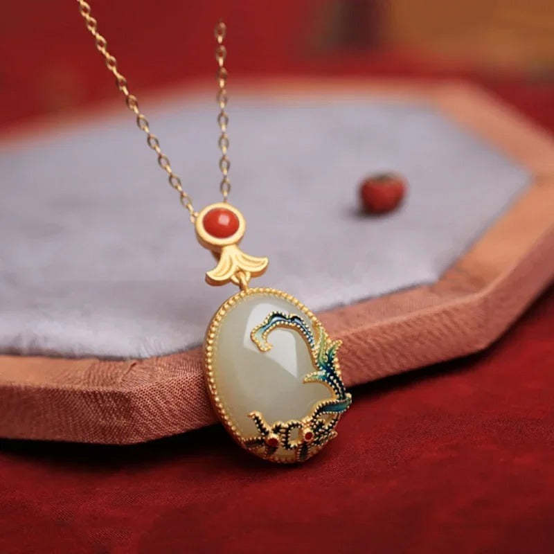 Klasszikus berakásos virágos kulcscsont lánc arany medál nyaklánc