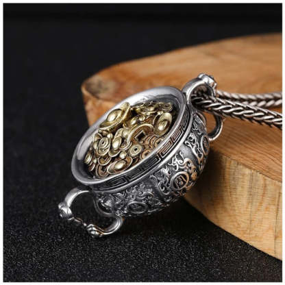 Kézzel készített szerencsefazék medál nyaklánc