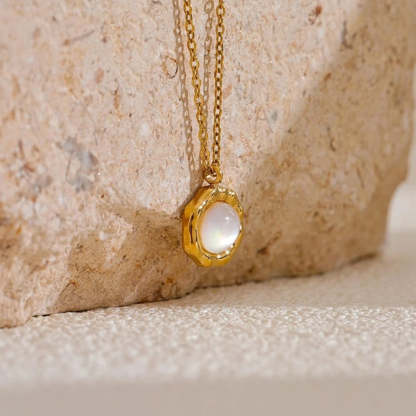 Vintage gyöngy medál arany nyaklánc