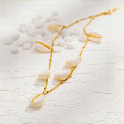 Vintage arany kagyló medál nyaklánc