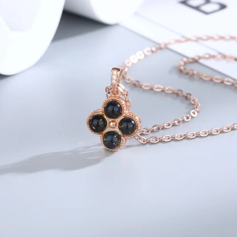 Vintage virágos csillogó arany Nyaklánc