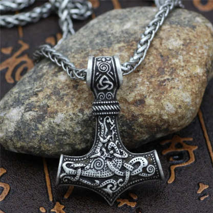 Ezüst viking Thor amulett nyaklánc