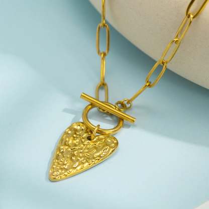 Vintage arany szív medál lánc nyaklánc