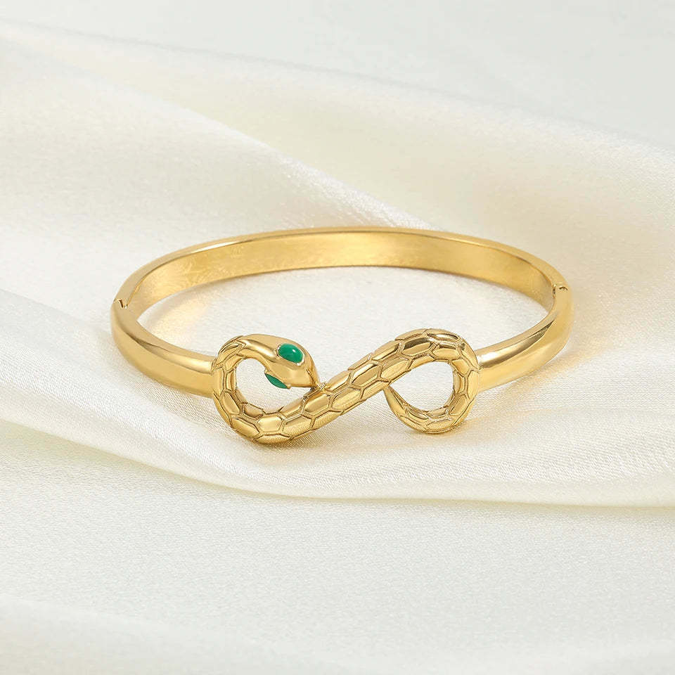 Arany kígyós végtelen karkötő