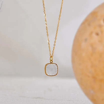 Vintage maratott üveg medál nyaklánc