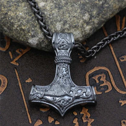 Vintage ezüst Thor kalapácsa nyaklánc